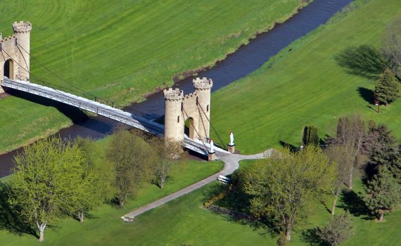 Ida Grove town Iowa Castles Aerial